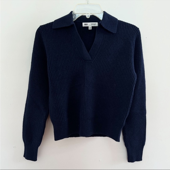 Uniqlo Premium Lambswool Long-Sleeve Polo Sweater - Picture 9 of 14